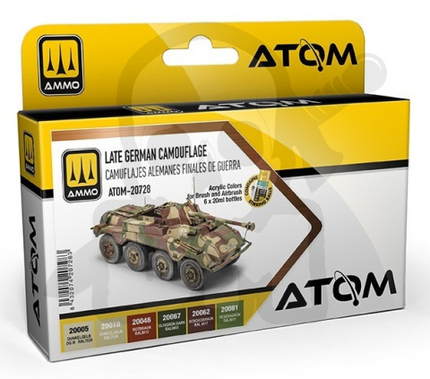 Ammo Mig 20728 ATOM Late German Camouflage Set zestaw farb 6x20ml