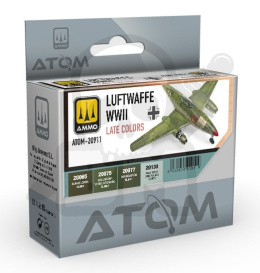 Ammo Mig 20911 ATOM Luftwaffe WWII Late Colors zestaw farb 4x20ml