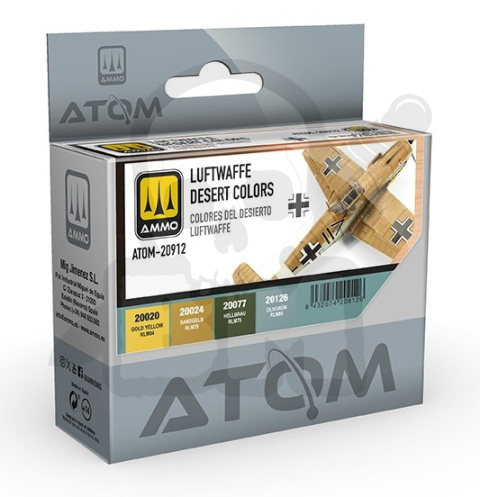 Ammo Mig 20912 ATOMLuftwaffe Desert Colors Set zestaw farb 4x20ml