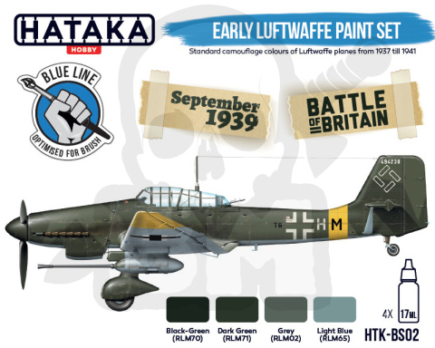 Hataka BS02 Early Luftwaffe paint set - zestaw 4 farb