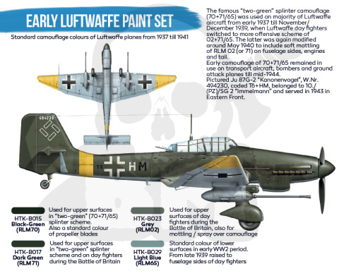 Hataka BS02 Early Luftwaffe paint set - zestaw 4 farb