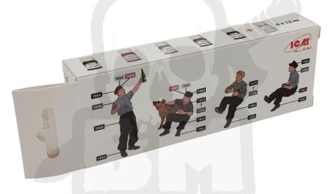 ICM 3032 WWII German Tank Crew Acrylic Paints Set - zestaw farb