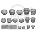 3D printed set - Plant Pot Resin set żywiczne doniczki 17 szt.