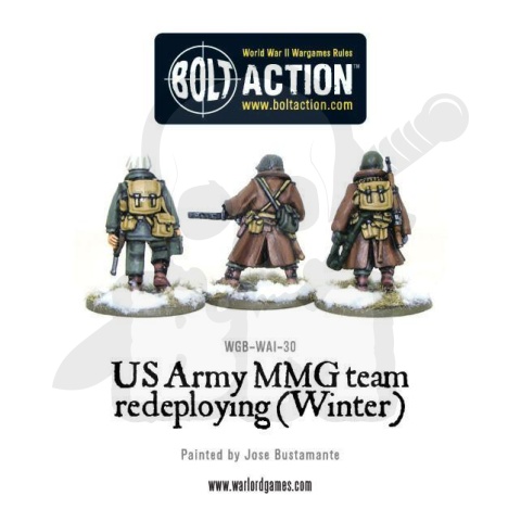 US Army (Winter) Infantry - amerykańska piechota - MMG team