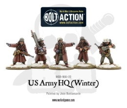 US Army (Winter) Infantry - amerykańska piechota - HQ - 5 żołnierzy