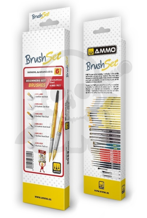 Zestaw pędzli Ammo Mig 7822 Beginners Set - Brushes