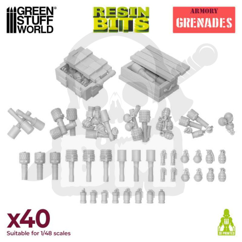 3D printed set - Grenades - granaty 40 szt.