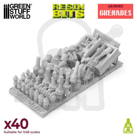 3D printed set - Grenades - granaty 40 szt.