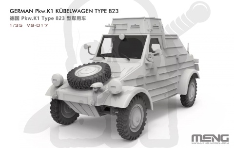 Meng Model VS017 German Pkw.K1 Kubelwagen Type 823 1:35