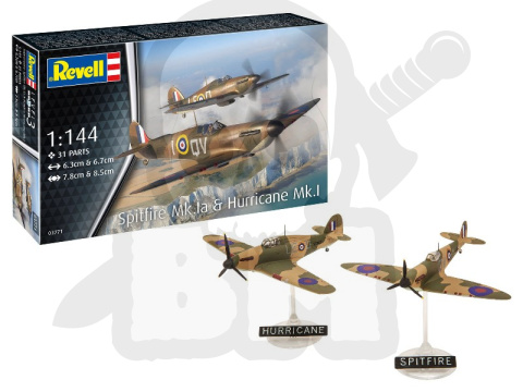Revell 03771 Spitfire Mk.Ia & Hurricane Mk.I 1:144