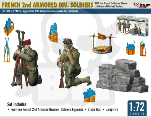 1:72 WW2 Free French 2e Division Blindée (2nd Armored Division) Soldiers