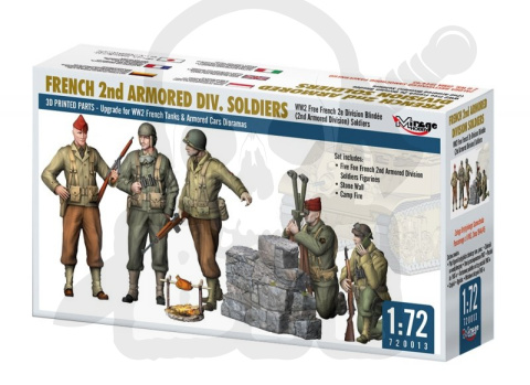 1:72 WW2 Free French 2e Division Blindée (2nd Armored Division) Soldiers