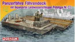 1:72 Panzerfähre Fährendeck mit Gepanzerter Landwasserschlepper Prot Nr. II