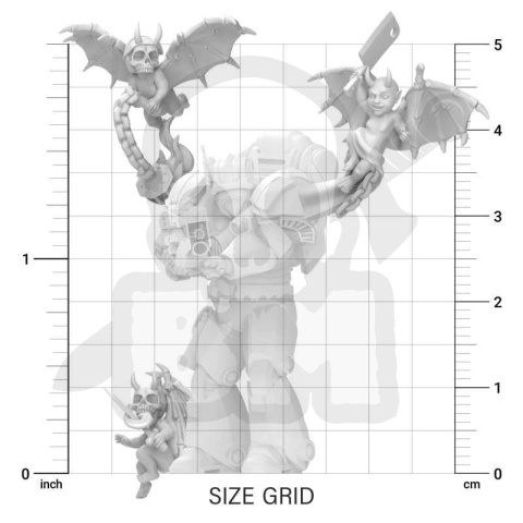 3D printed set - Cherubs 40k - Evil Cherubs - 4 szt.