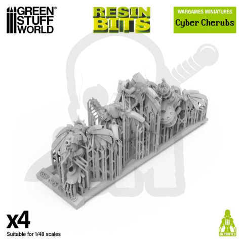 3D printed set - Cherubs 40k - Cyber Cherubs Servitors - 4 szt.