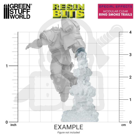 3D printed set Modular Clear Ring Smoke Trails for Jump Packs - 2 szt.