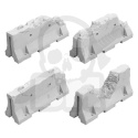 3D printed set - Broken Jersey Barriers - bariery drogowe 4 szt.