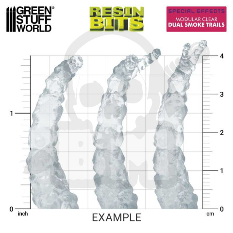 3D printed set Modular Clear Dual Smoke Trails for Jump Packs - 4 szt.