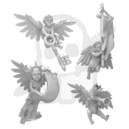 3D printed set - Cherubs 40k - Angel Cherubs - 4 szt.