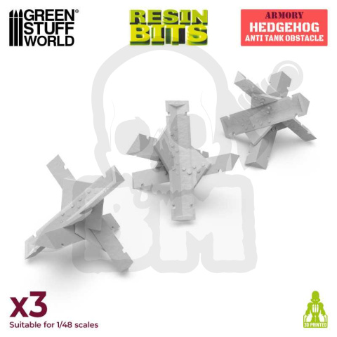 3D printed set - Czech Hedgehog Anti Tank Obstacle - 3 szt.