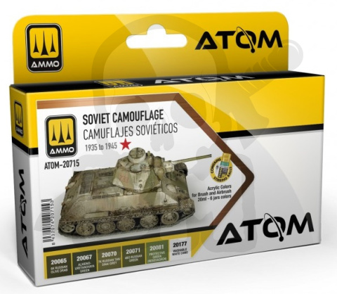 Ammo Mig 20715 ATOM 1935-45 Soviet Camouflage Colors Set zestaw farb 6x20ml