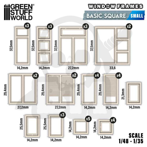 Basic Square Miniature Windows - Small - małe okna kwadratowe