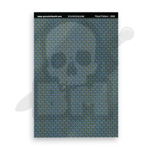 Floral Pattern Stained Glass - witraże 156x219mm
