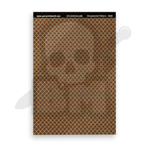 Ornamental Pattern Stained Glass - witraże 156x219mm