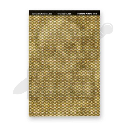 Diamond Pattern Stained Glass - witraże 156x219mm