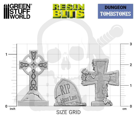 3D printed set - Gravestones Resin Set - nagrobki 20 szt.
