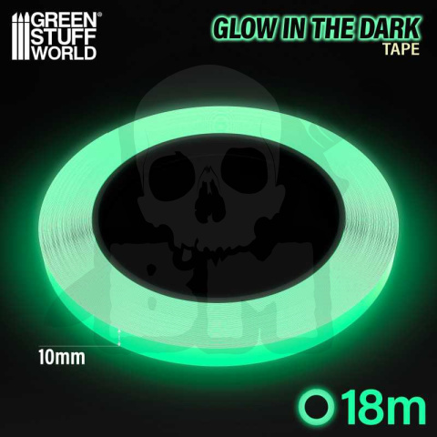 Glow in the dark tape 10mm - fosforyzująca taśma
