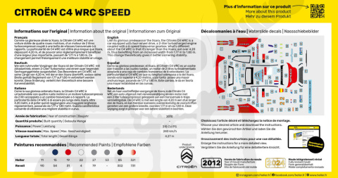 Heller 56117 Starter Set Citroen C4 WRC 2010 1:43