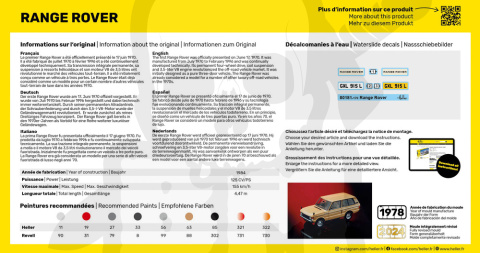 Heller 56181 Starter Set Range Rover 1:43