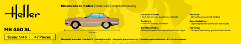 Heller 80171 Mercedes Benz 450SL 1:43