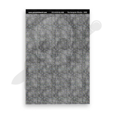 Rectangular Blocks Stained Glass - witraże 156x219mm