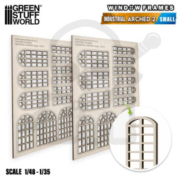 Industrial Arched Miniature Windows Small v.2 małe okna przemysłowe łukowe