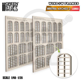 Industrial Arched Miniature Windows Large v.2 małe okna przemysłowe łukowe