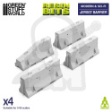 3D printed set - Jersey Barriers - bariery drogowe 4 szt.