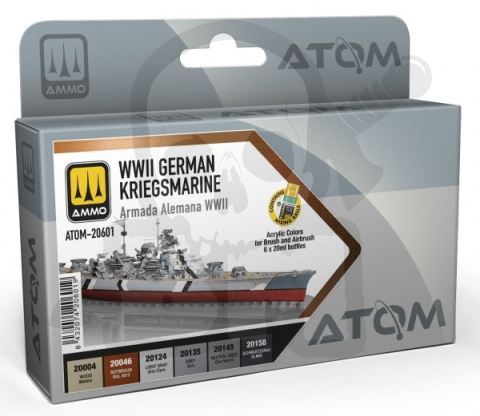 Ammo Mig 20601 ATOM German Kriegsmarine WWII Set zestaw farb 6x20ml