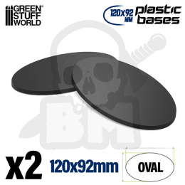 Plastic Bases - Oval Pill 120x92mm podstawki pod figurki 2 szt.