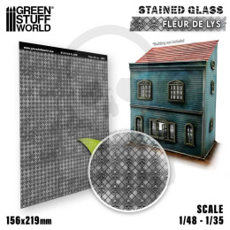 Fleur de Lys Stained Glass - witraże 156x219mm