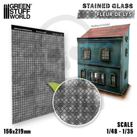 Fleur de Lys Stained Glass - witraże 156x219mm