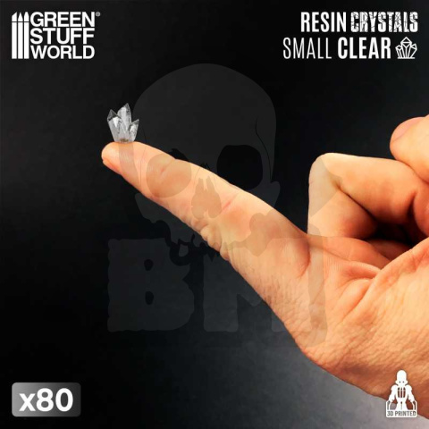 3D printed set - Resin Crystals transparent colorables kryształki 80 szt.