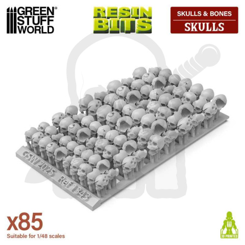 3D printed set - Resin Skulls - czaszki 85 szt.