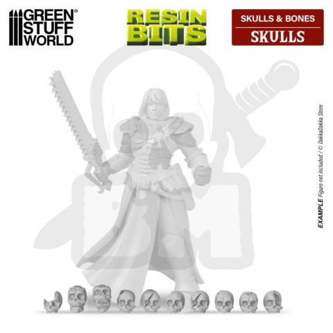 3D printed set - Resin Skulls - czaszki 85 szt.