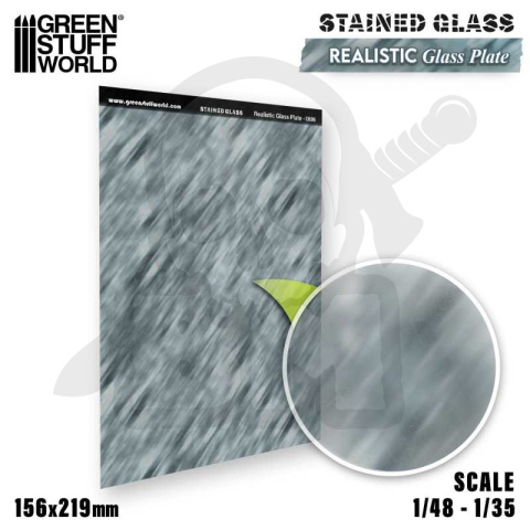 Realistic Glass Plate - okna witraże 156x219mm