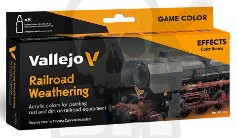 Vallejo 70264 Zestaw Model Color Effects Series 8 farb - Railroad Weathering by Chema Cabrero