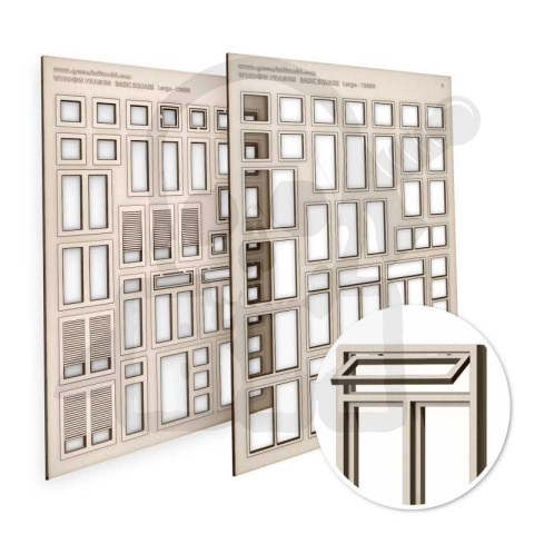 Basic Square Miniature Windows - Large - duże okna kwadratowe