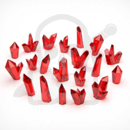 3D Printed Red Crystals Large - Czerwone kryształy z żywicy duże 20szt.