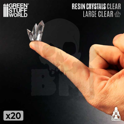 3D Printed Clear Crystals Large Przezroczyste kryształy żywica duże 20szt.